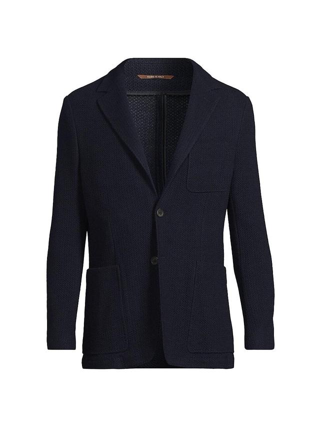 Mens Knit Wool Jersey Jacket Product Image