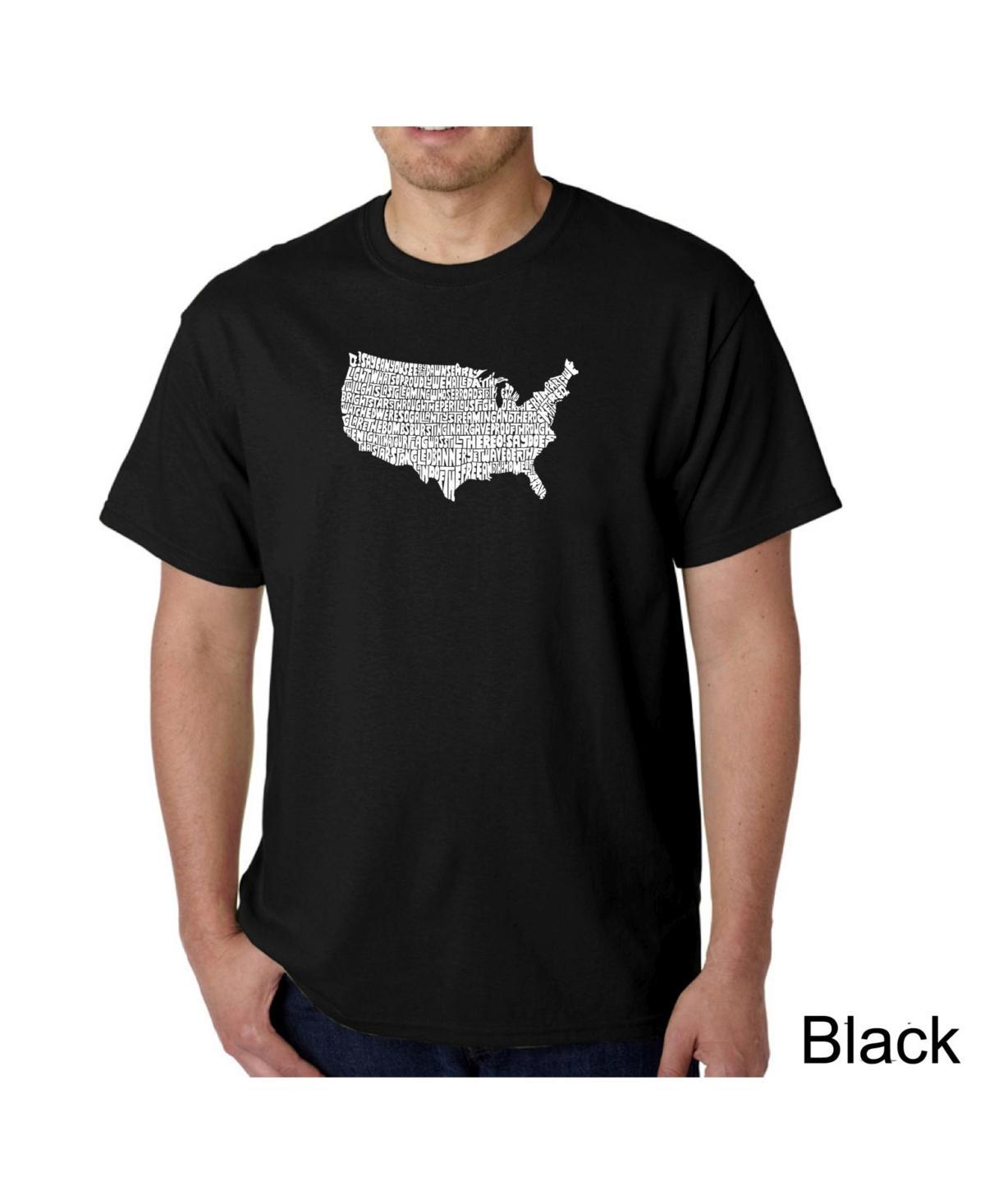 La Pop Art Mens Word Art T-Shirt - The Star Spangled Banner Product Image