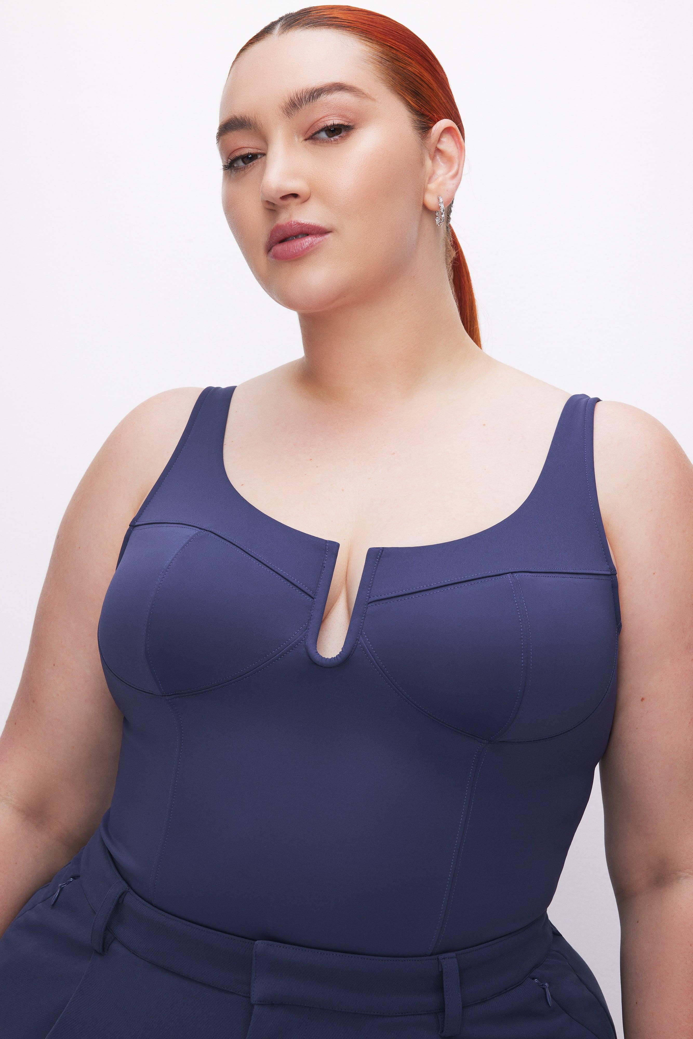 SCUBA U CORSET BODYSUIT | BLUE RINSE Product Image