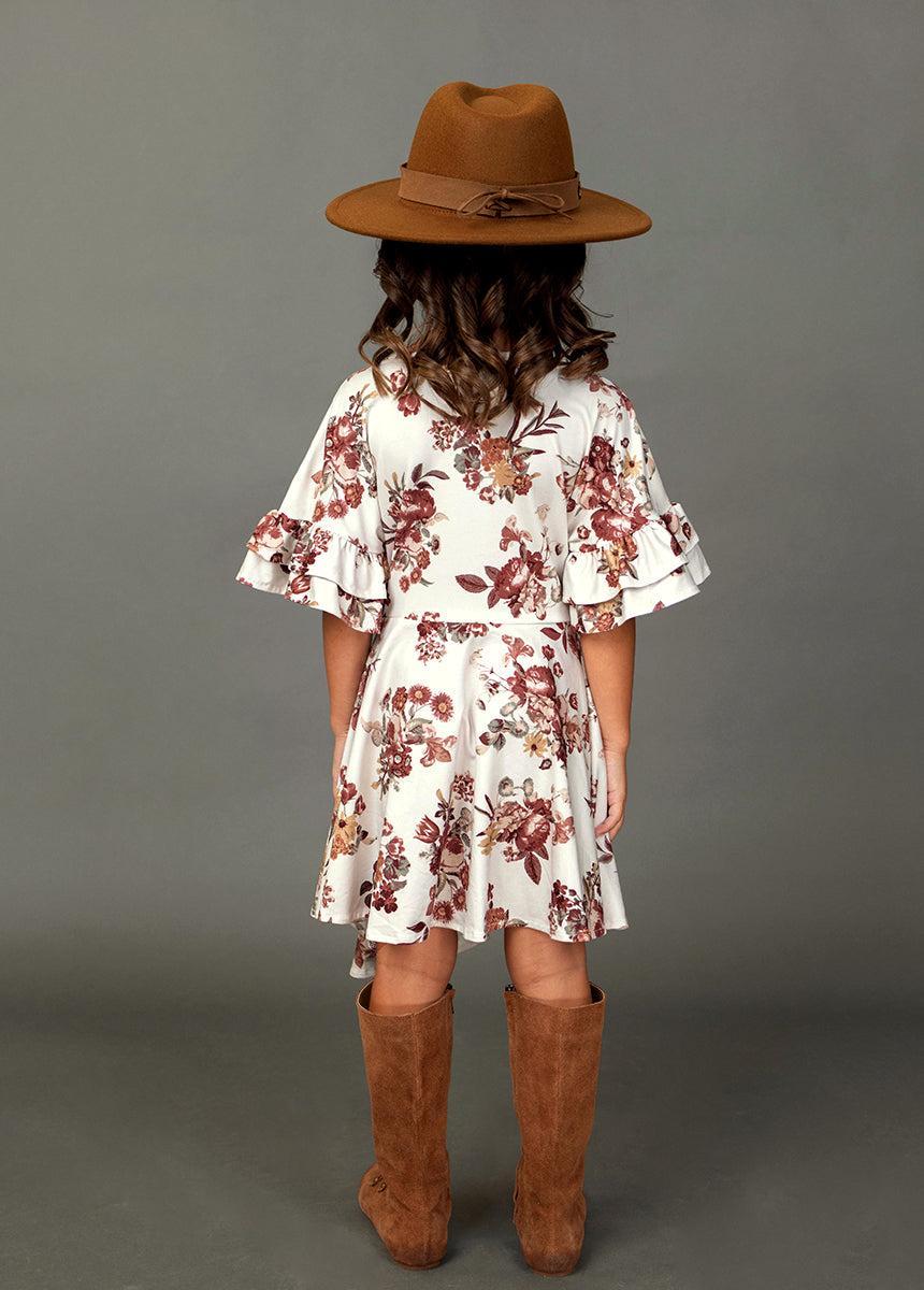 Emilia Dress in Ecru Floral Product Image