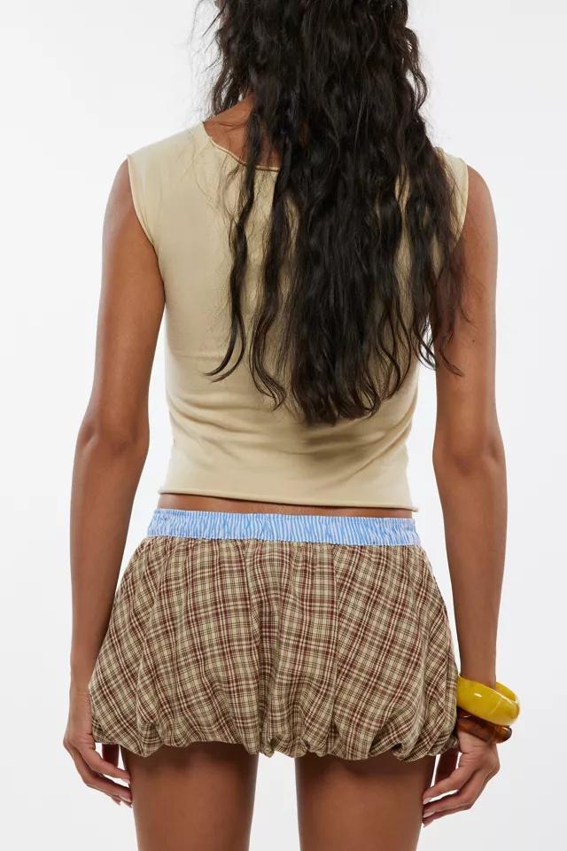 Jaded London Checked Boxer Puffball Skirt Product Image