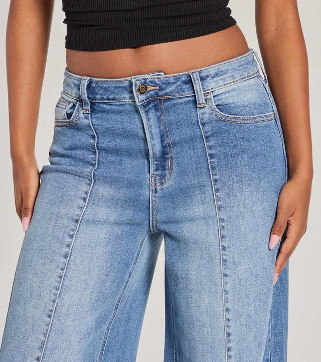 Hot Shot High-Rise Wide-Leg Denim Jeans Product Image