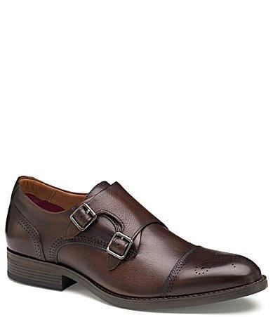 Johnston  Murphy Mens Hawthorn Cap Toe Tumbled Leather Oxfords Product Image