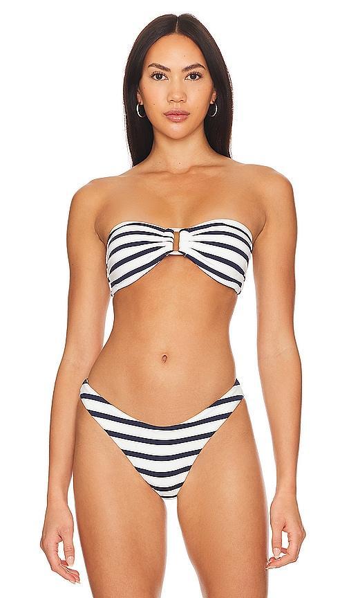 Cabana Nautical Stripe Bikini Top Product Image