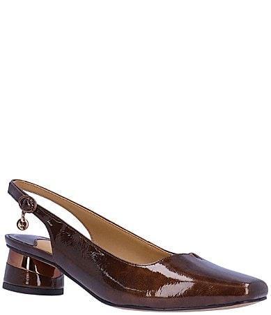 J. Renee Taveta Patent Slingback Pumps Product Image