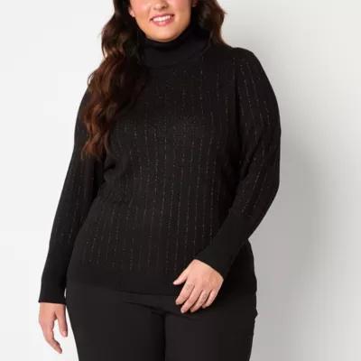 Worthington Plus Womens Turtleneck Long Sleeve Pullover Sweater product image