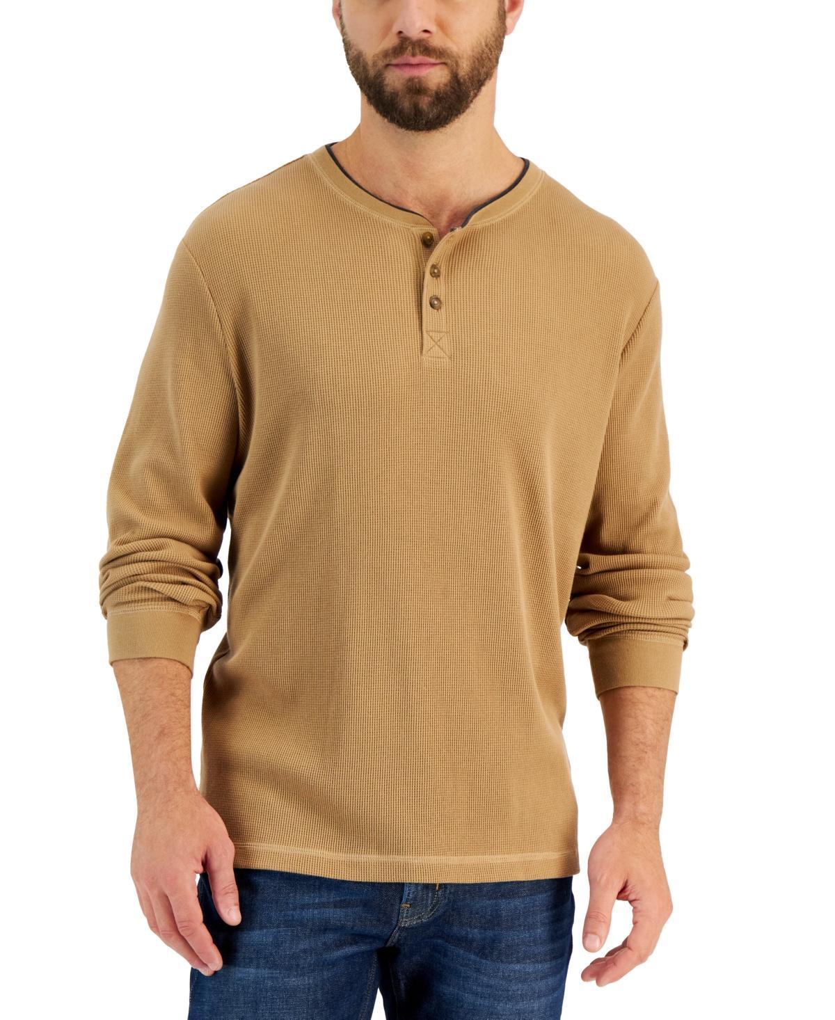 Club Room Mens Thermal Henley Shirt, Created for Macys Product Image