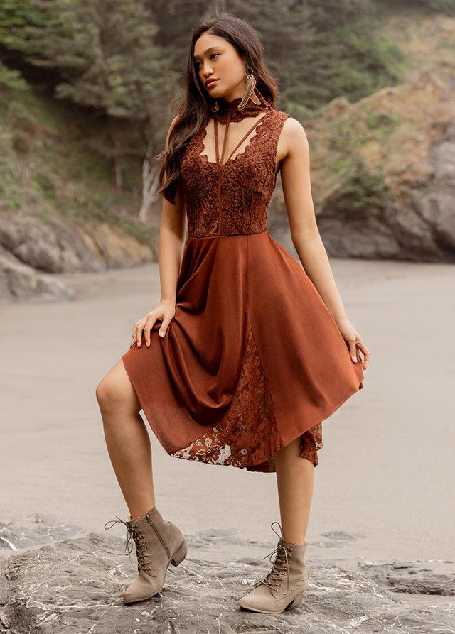 Layana Dress in Cinnamon Product Image