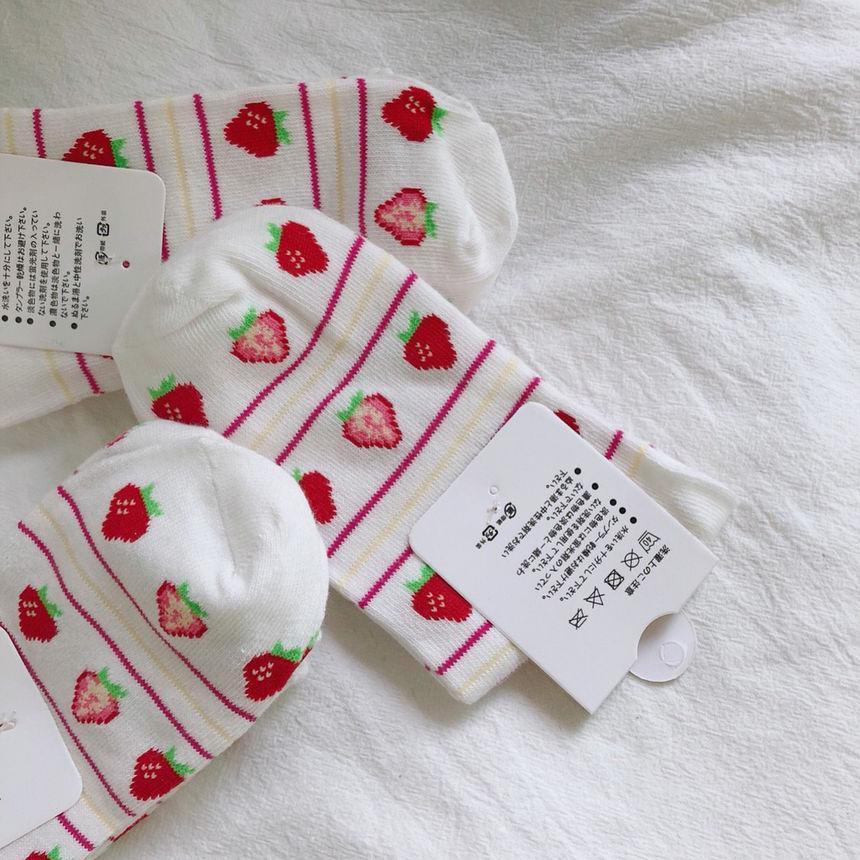 Strawberry Patterned Socks Product Image