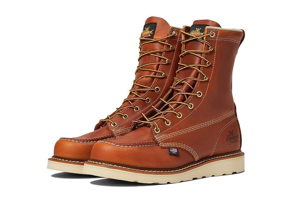 Thorogood American Heritage Mens Mid-Calf Moc-Toe Work Boots Brown Product Image