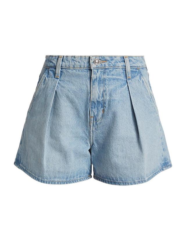 Womens Josie Pleated Denim Shorts Product Image