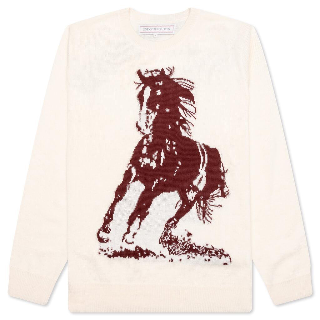 Running Horse Knit Sweater - Oatmeal Male Product Image