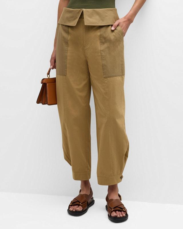 Foldover Wide-Leg Trousers Product Image