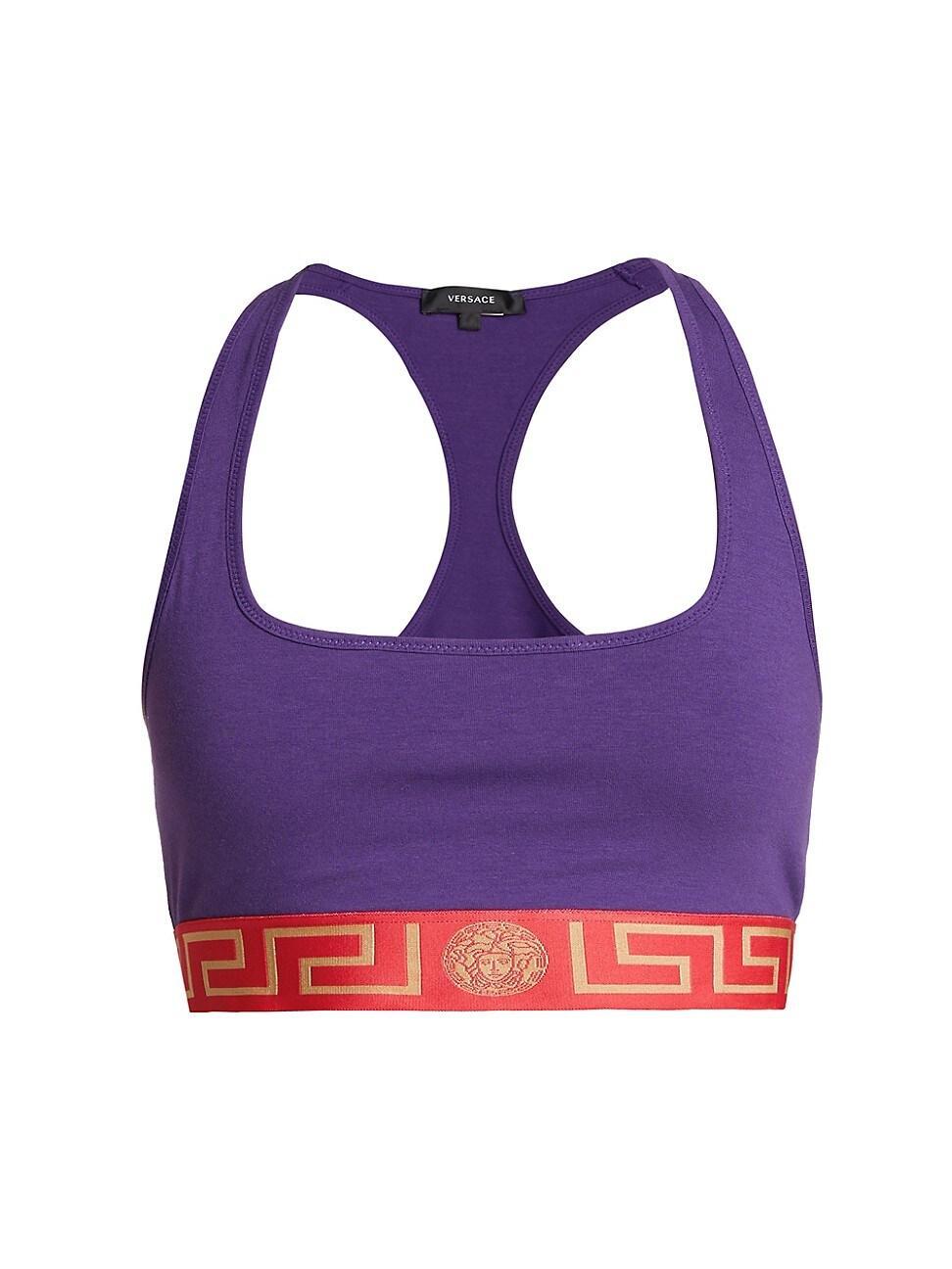 Womens Greca Border Sports Bra Product Image