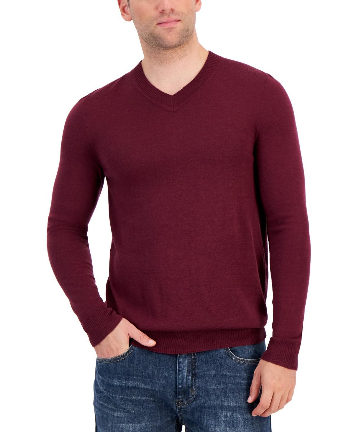 Alfani Mens Long-Sleeve V-Neck Performance Sweater, Created for Macys Product Image