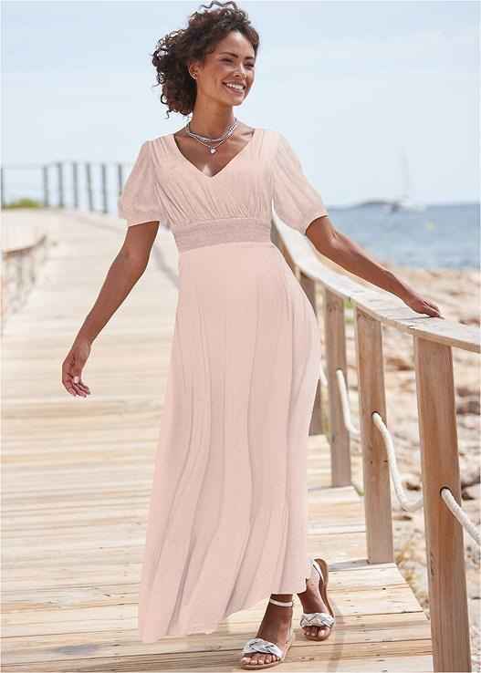 Smocked-Waist Maxi Dress Product Image