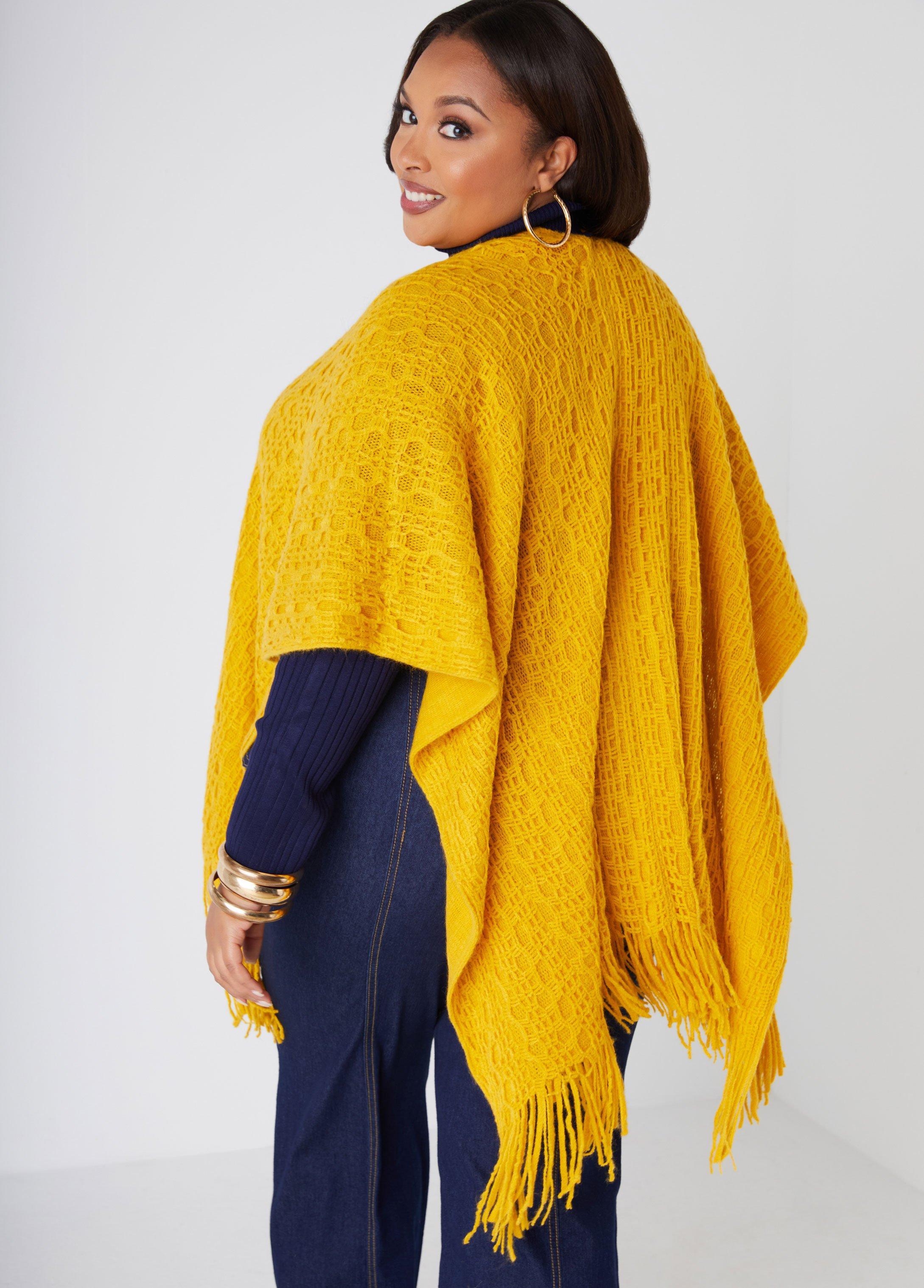 Fringed Open Knit Ruana Product Image