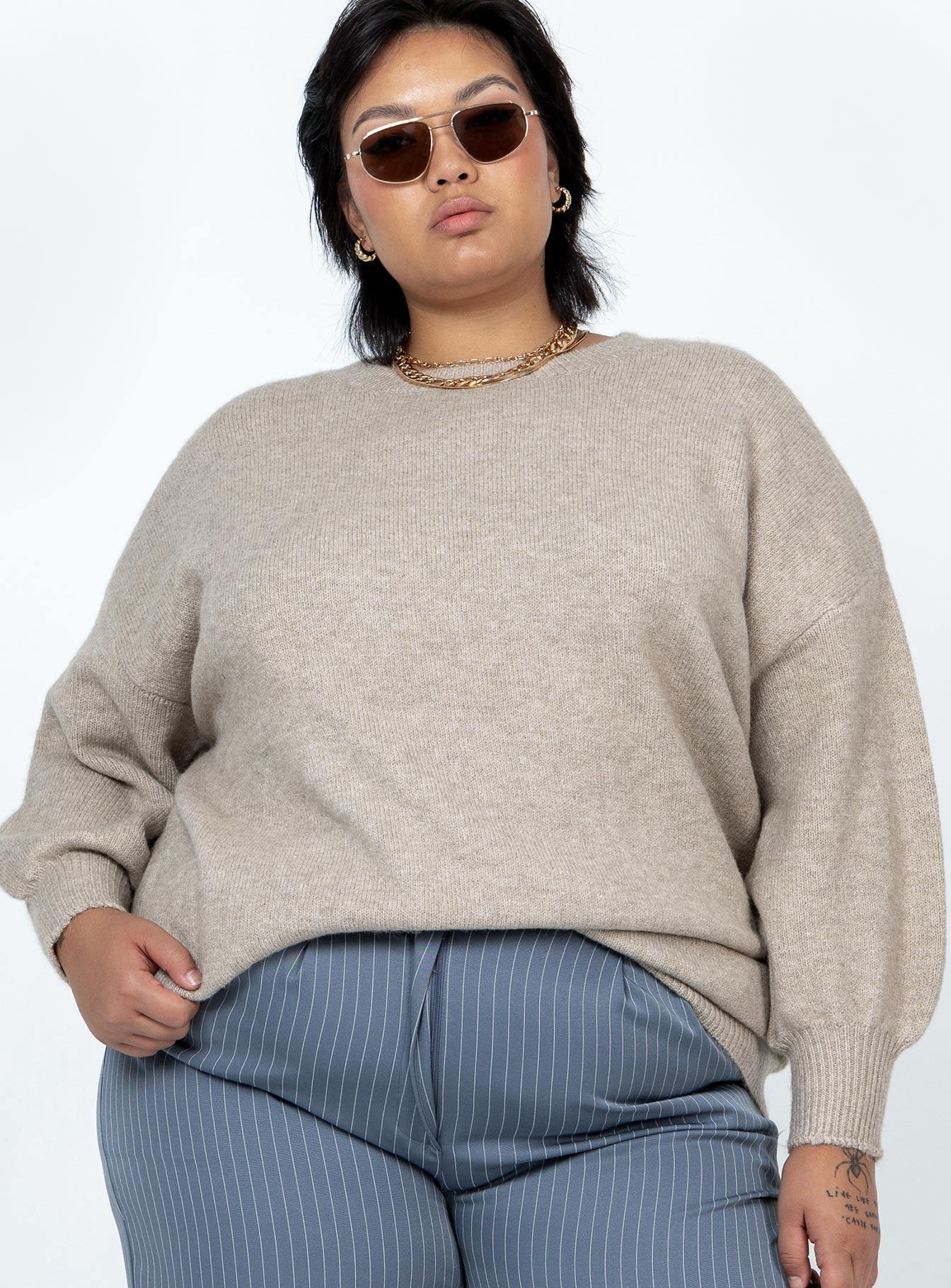 Ryanna Sweater Beige Curve Product Image