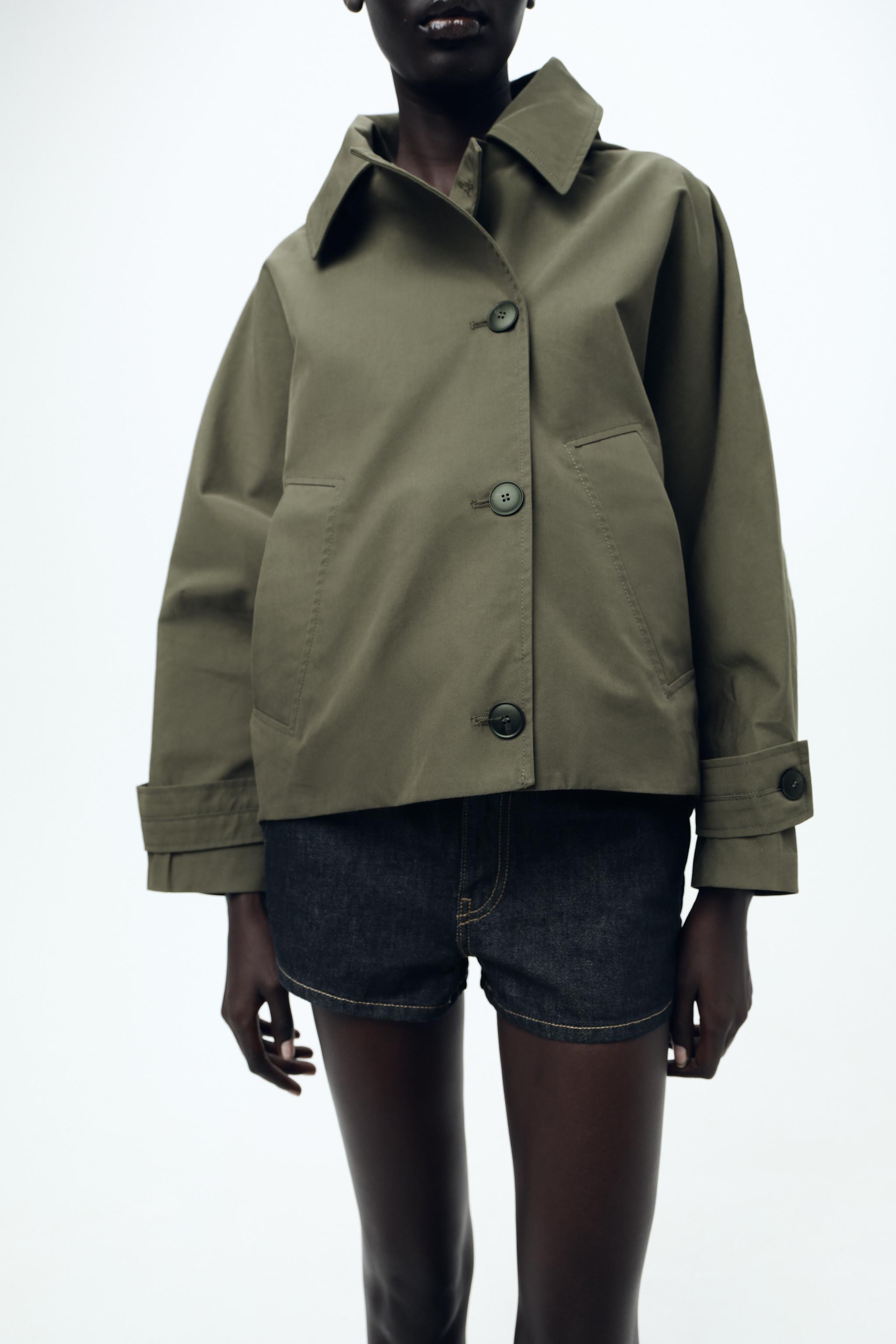 SHORT HOODED TRENCH ZW COLLECTION Product Image