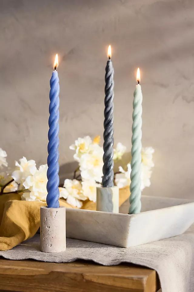 Twisty Taper Candles, Set of 3 Blue Multi Product Image