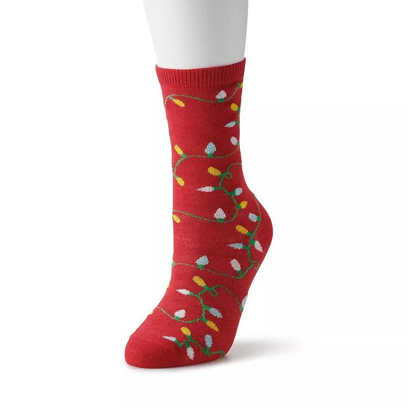 Womens Holiday Novelty Crew Socks Product Image