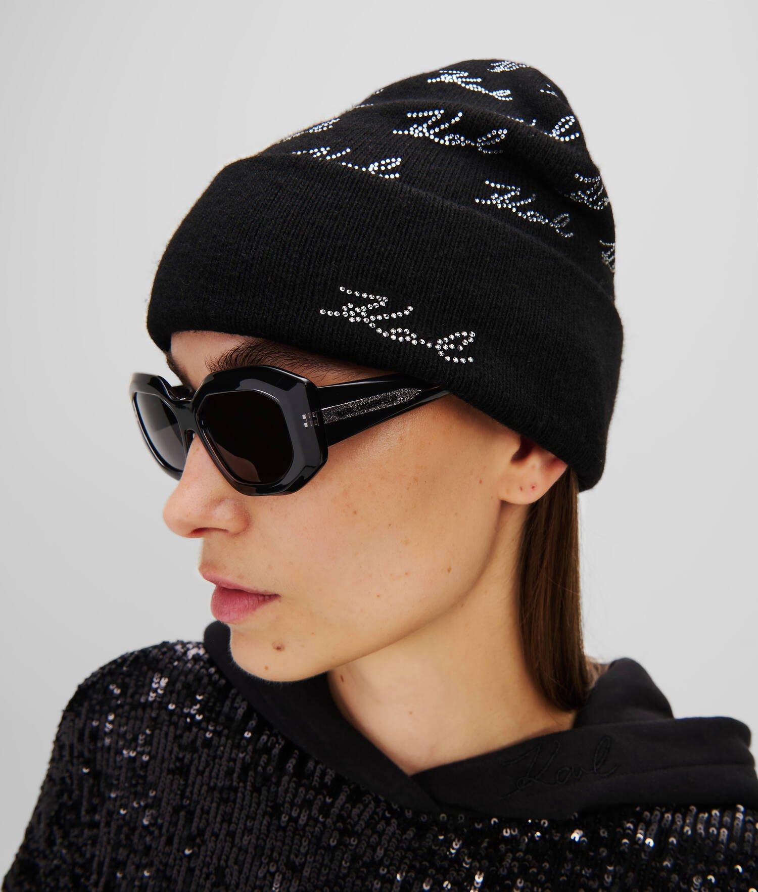 K/SIGNATURE RHINESTONE BEANIE Product Image