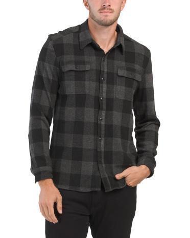 Long Sleeve Super Soft Stretch Flannel Shirt for Men Product Image