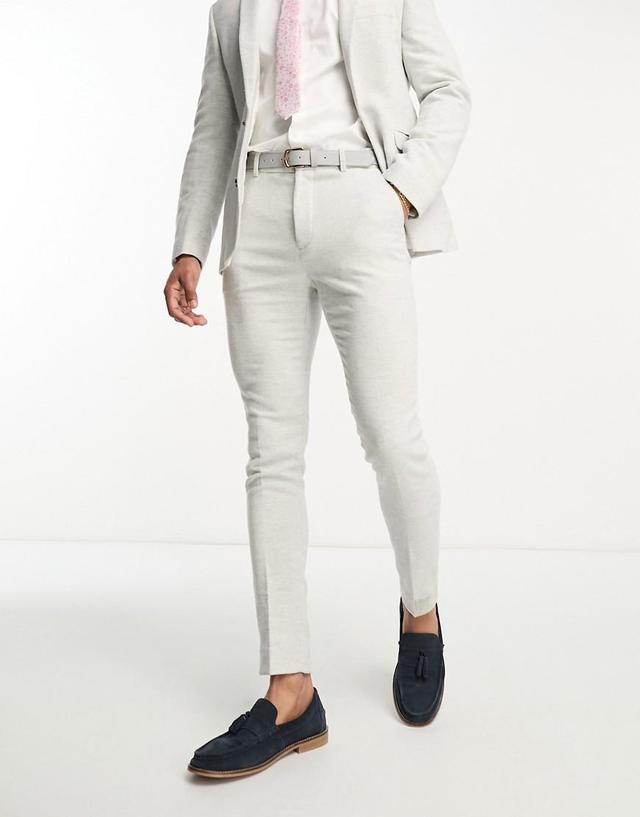 ASOS DESIGN Wedding skinny wool mix suit pants Product Image