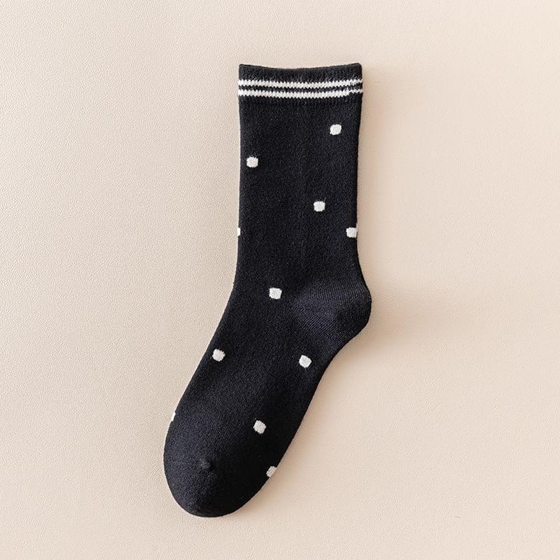 Bow Print Crew Socks Product Image