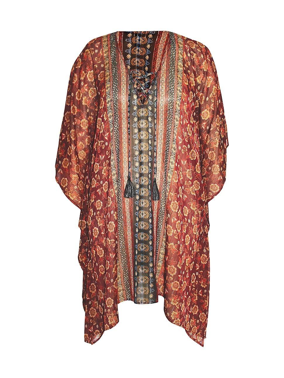 Womens Zwina Floral Chiffon Caftan Product Image