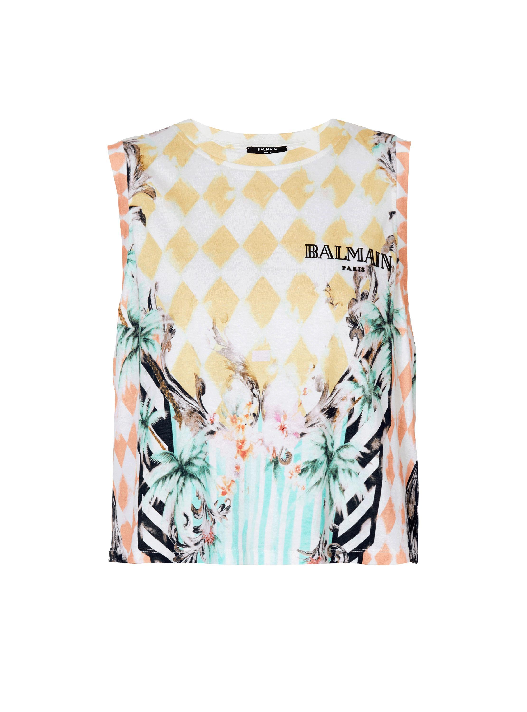 Vintage Balmain tank top with Baroque print Product Image