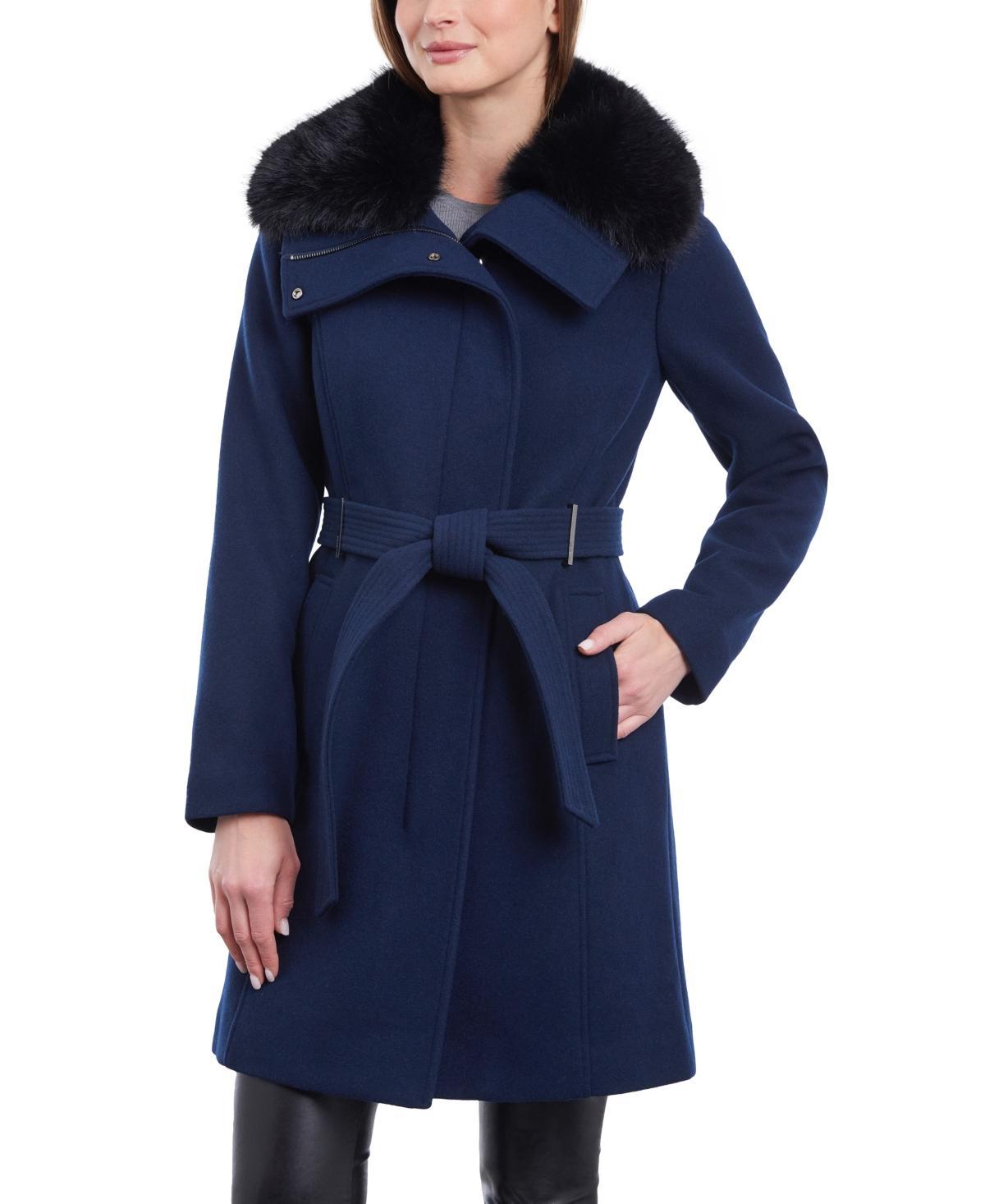 Michael Michael Kors Womens Wool Blend Belted Coat Product Image