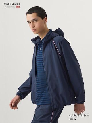 Mens Lightweight Parka with Water-Repellent Navy Medium UNIQLO US Product Image