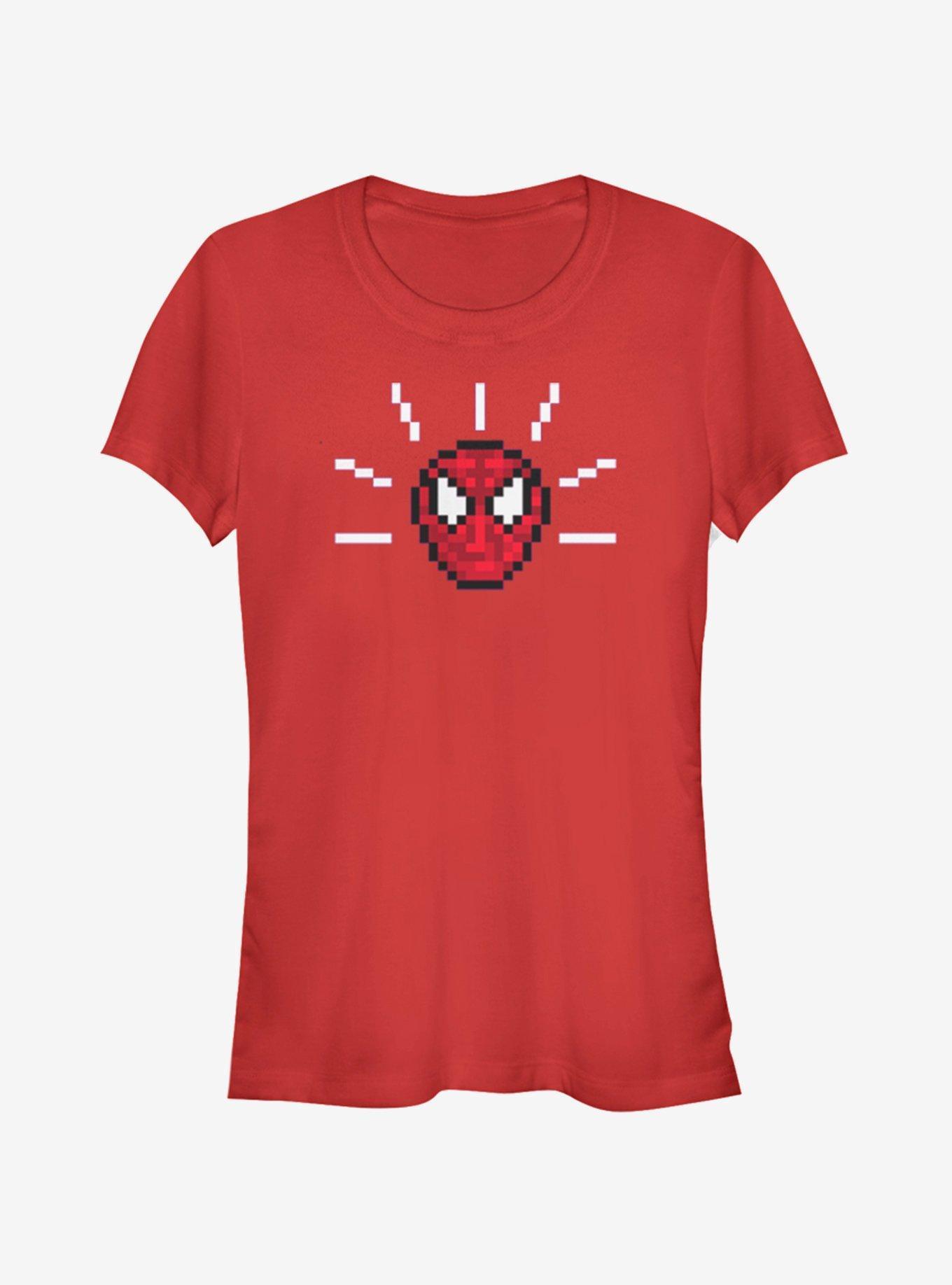 Marvel Spider-Man Pixel Spidey Sense Girls T-Shirt Product Image