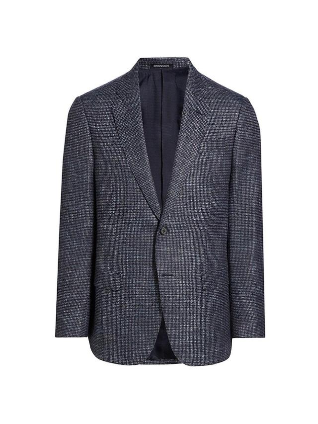 Mens Wool-Blend Single-Breasted Blazer Product Image