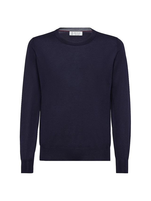 Mens Lightweight Cashmere and Silk Crewneck Sweater Product Image