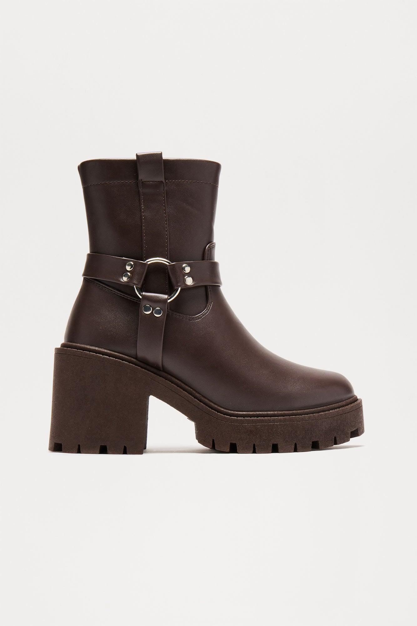 Wiley Heeled Booties - Brown Product Image