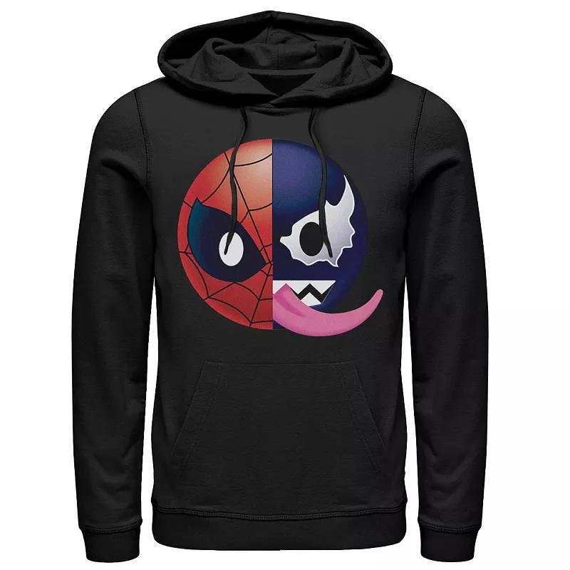 Mens Marvel Spider-Man Half Spidey Half Venom Emoji Hoodie Product Image