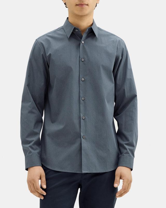 Standard-Fit Shirt in Polka Dot Cotton Product Image