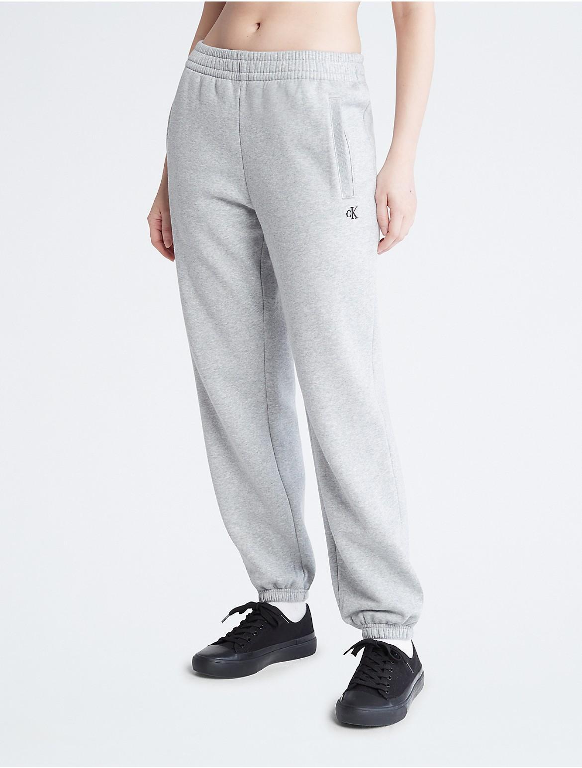 Calvin Klein Womens Archive Logo Fleece Joggers - Grey - XL Product Image