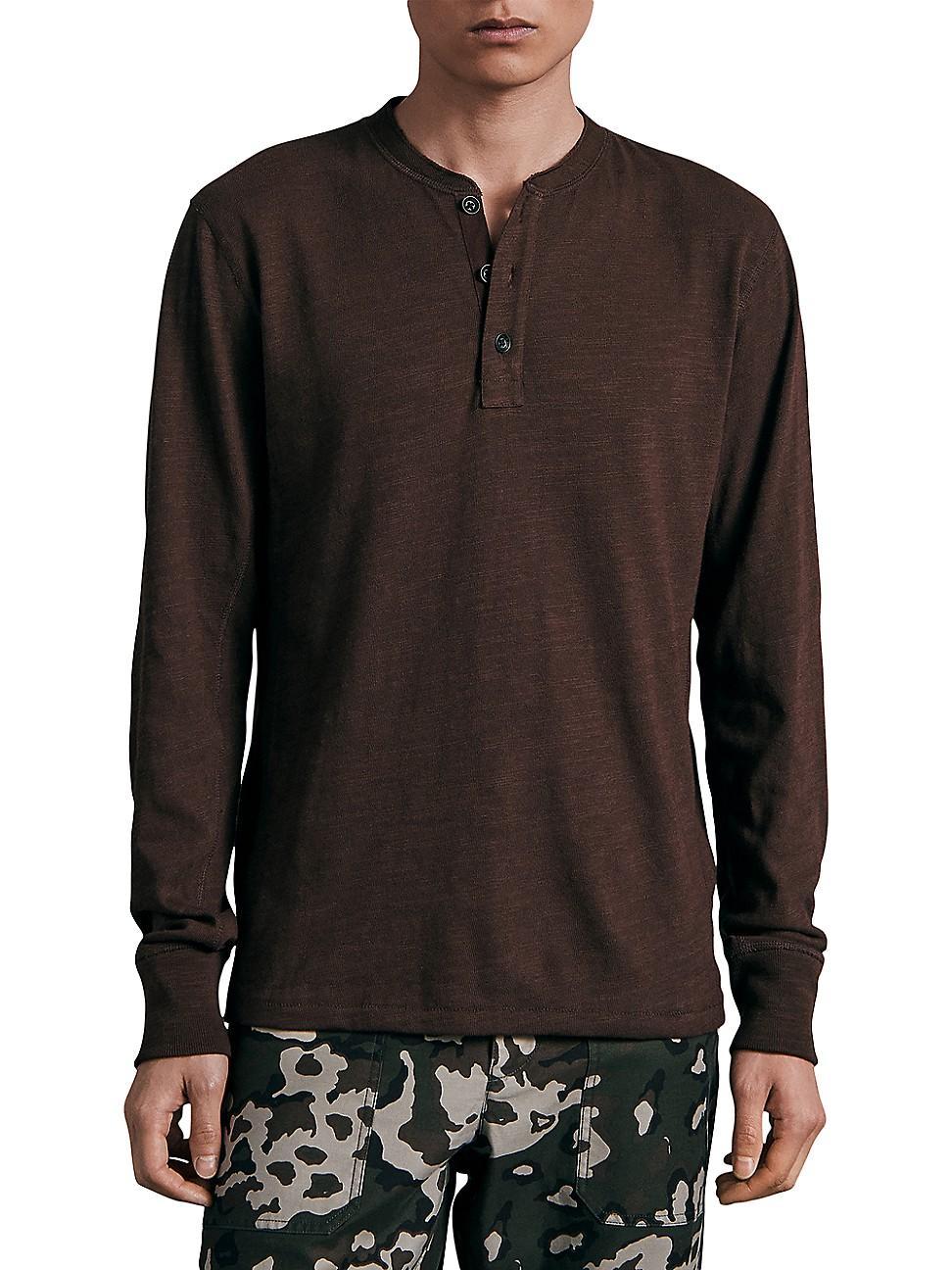 Mens Classic Flame Henley Shirt Product Image