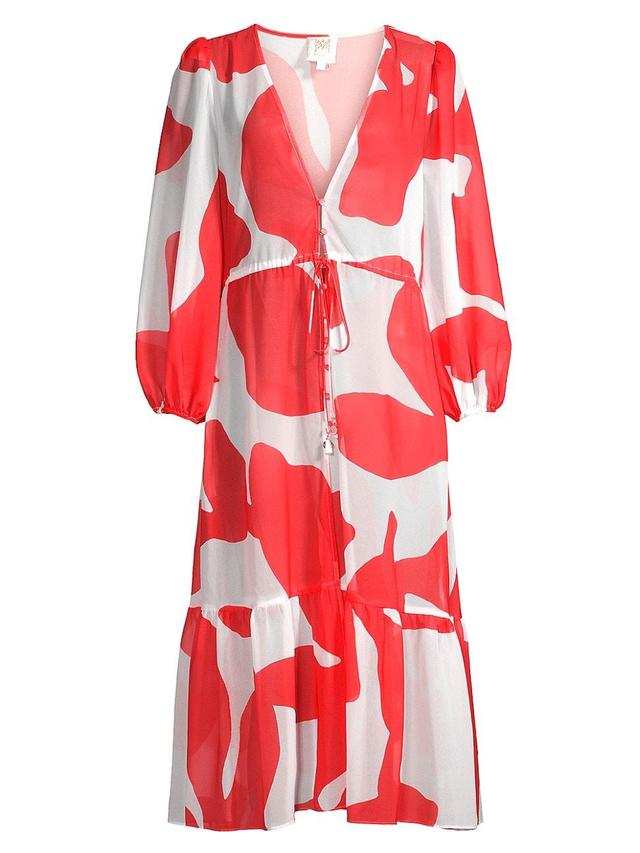 Womens Fiona Grand Foliage Abstract Cover-Up Product Image