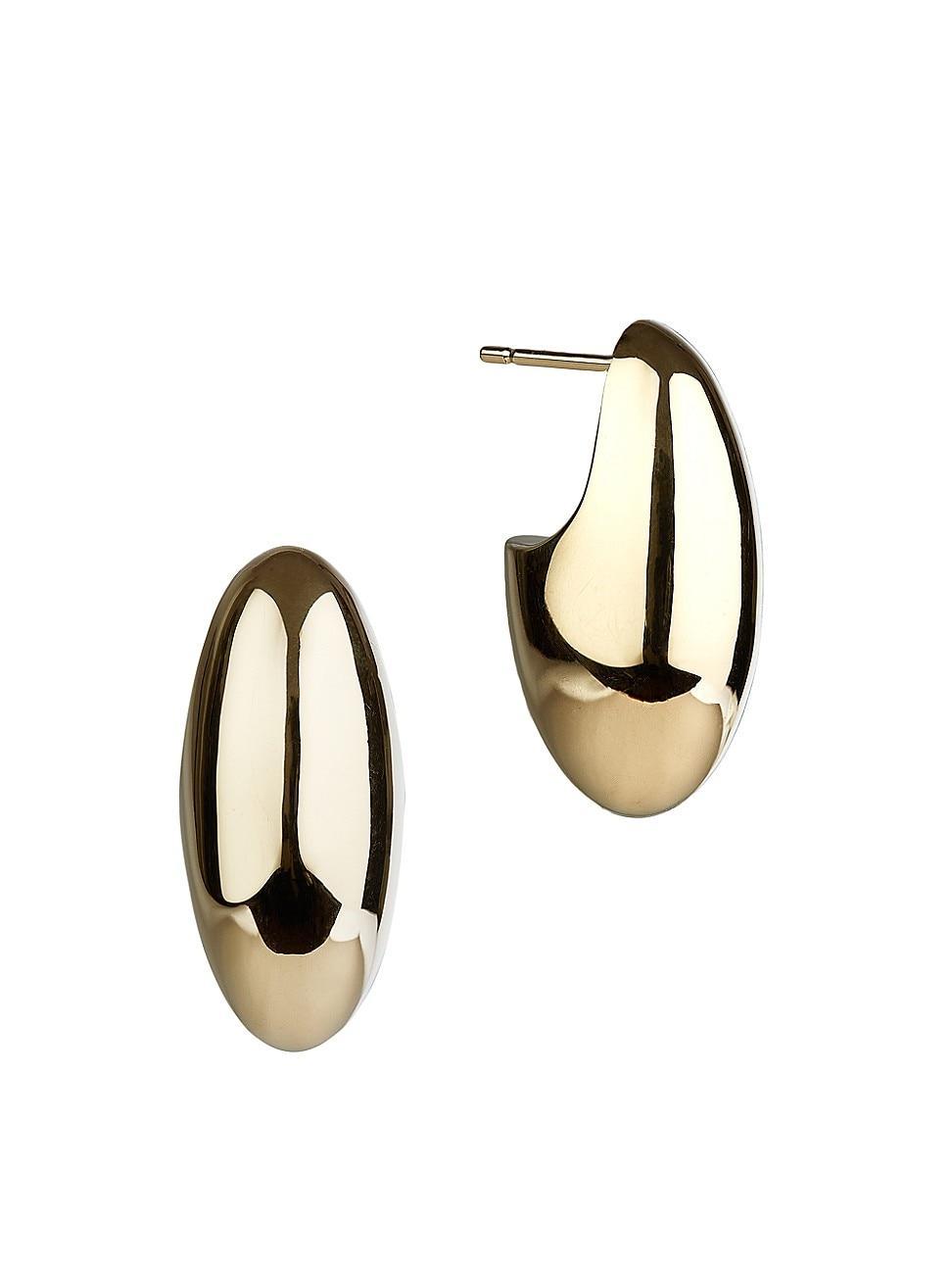 Womens Pebble 14K-Yellow-Gold Vermeil Drop Earrings Product Image