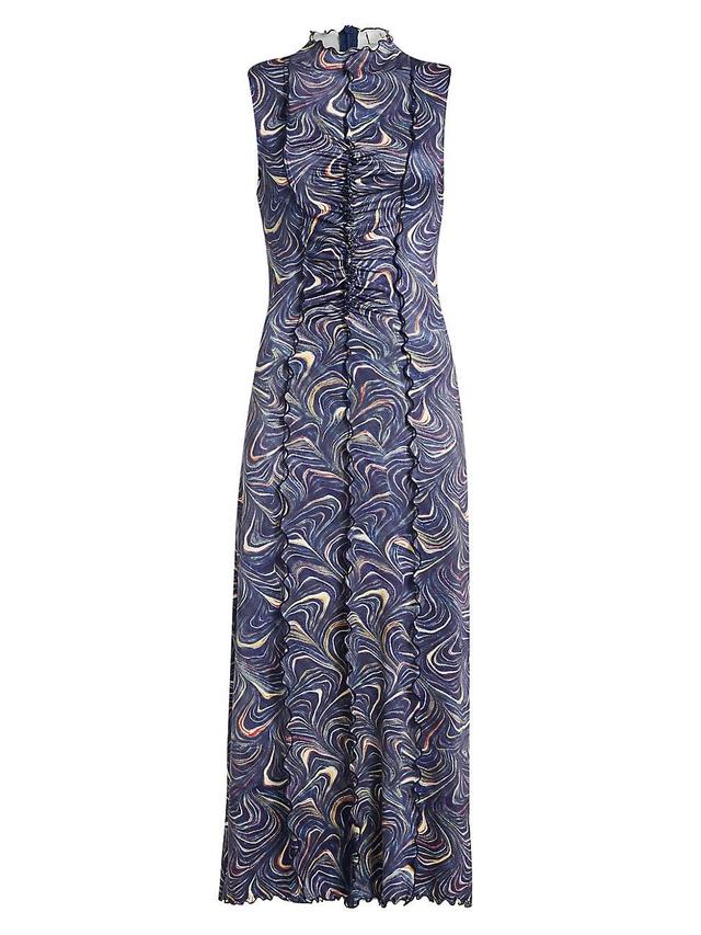 Womens Amara Marble Sleeveless Midi-Dress Product Image