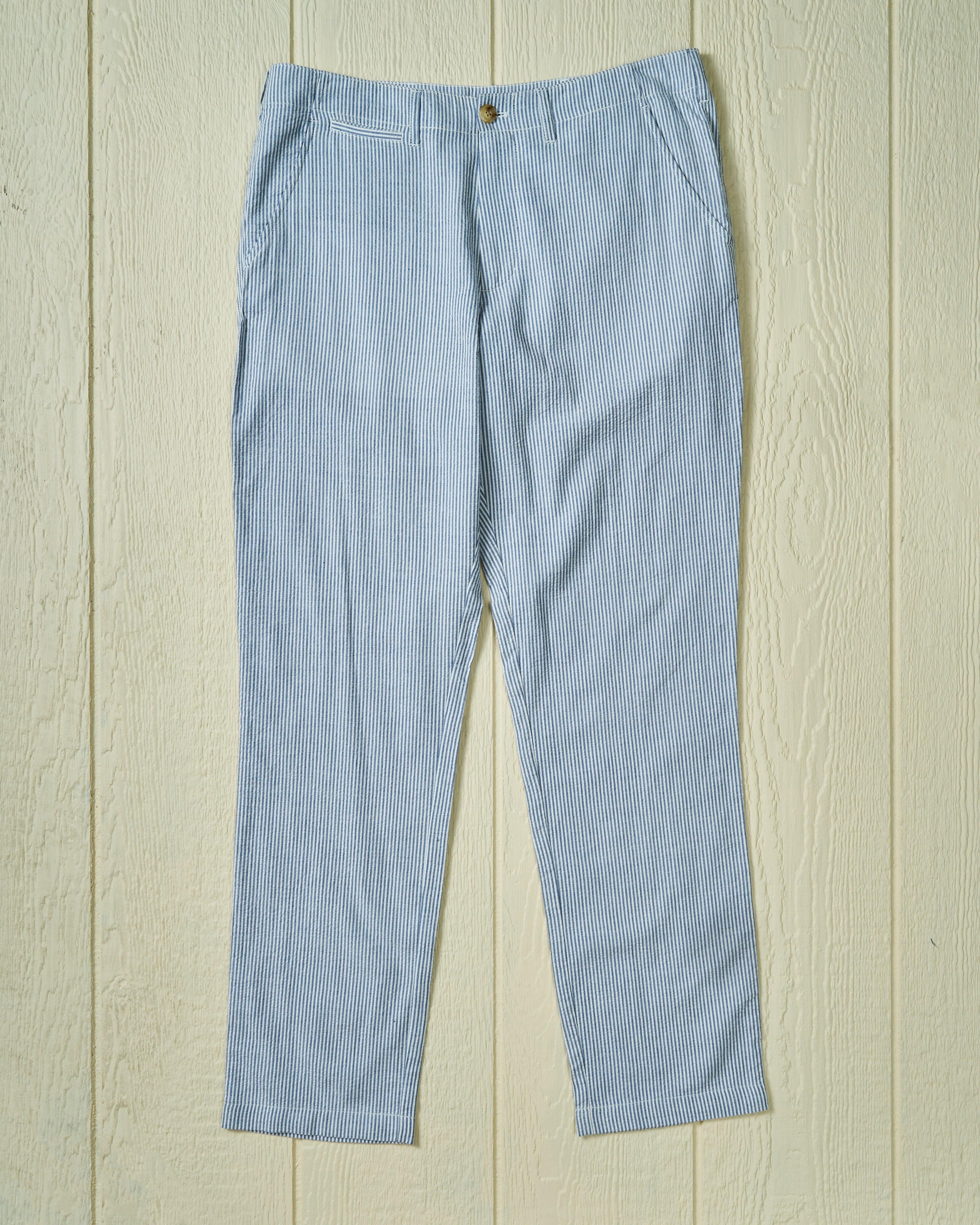 Camden Pant in Navy Seersucker Product Image