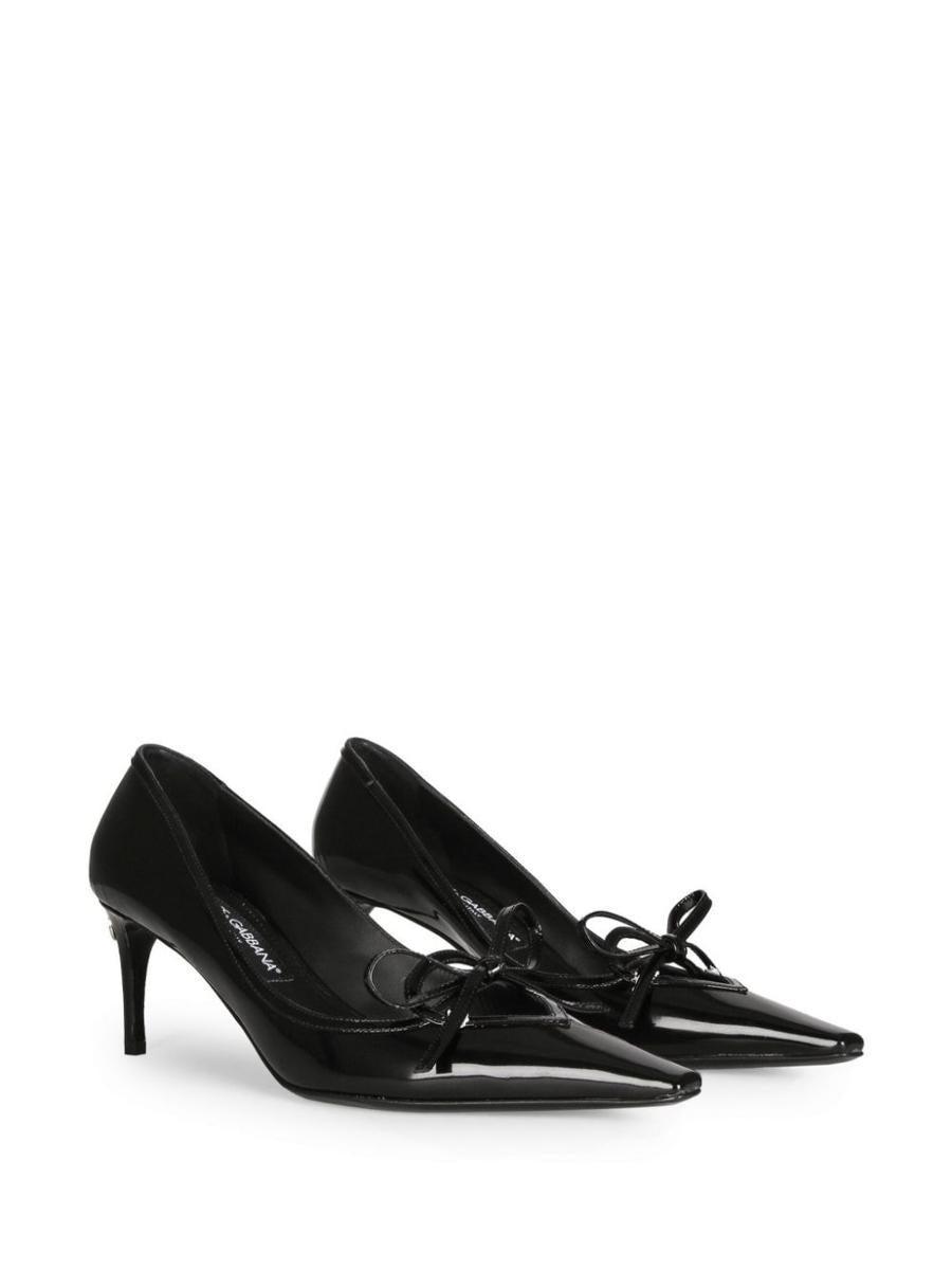 Polished Calfskin Pumps In Black Product Image