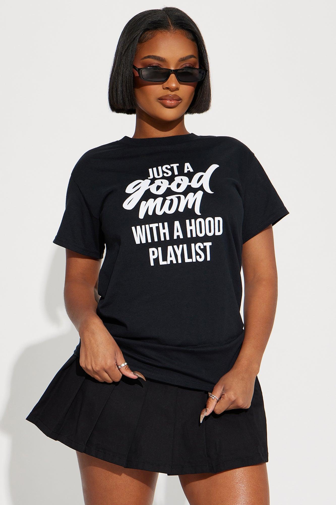 A Good Mom Hood Playlist Top - Black Product Image