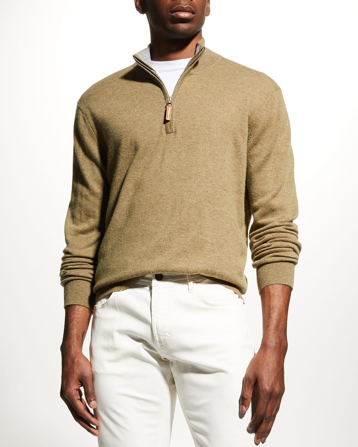 Mens Wool-Cashmere 1/4-Zip Sweater Product Image