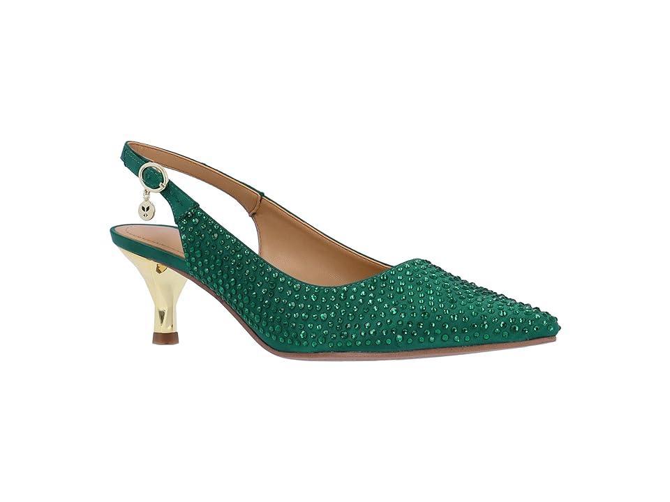 J. Renee Ferryanne Rhinestone Satin Slingback Pumps Product Image