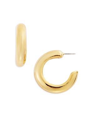 Womens 22K Goldplated Thick Hoop Earrings Product Image